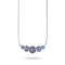 Indigo | Argent sterling .925 | Collier fermoir infini en verre luciole